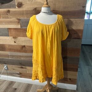Free People Yellow Midi Dress
